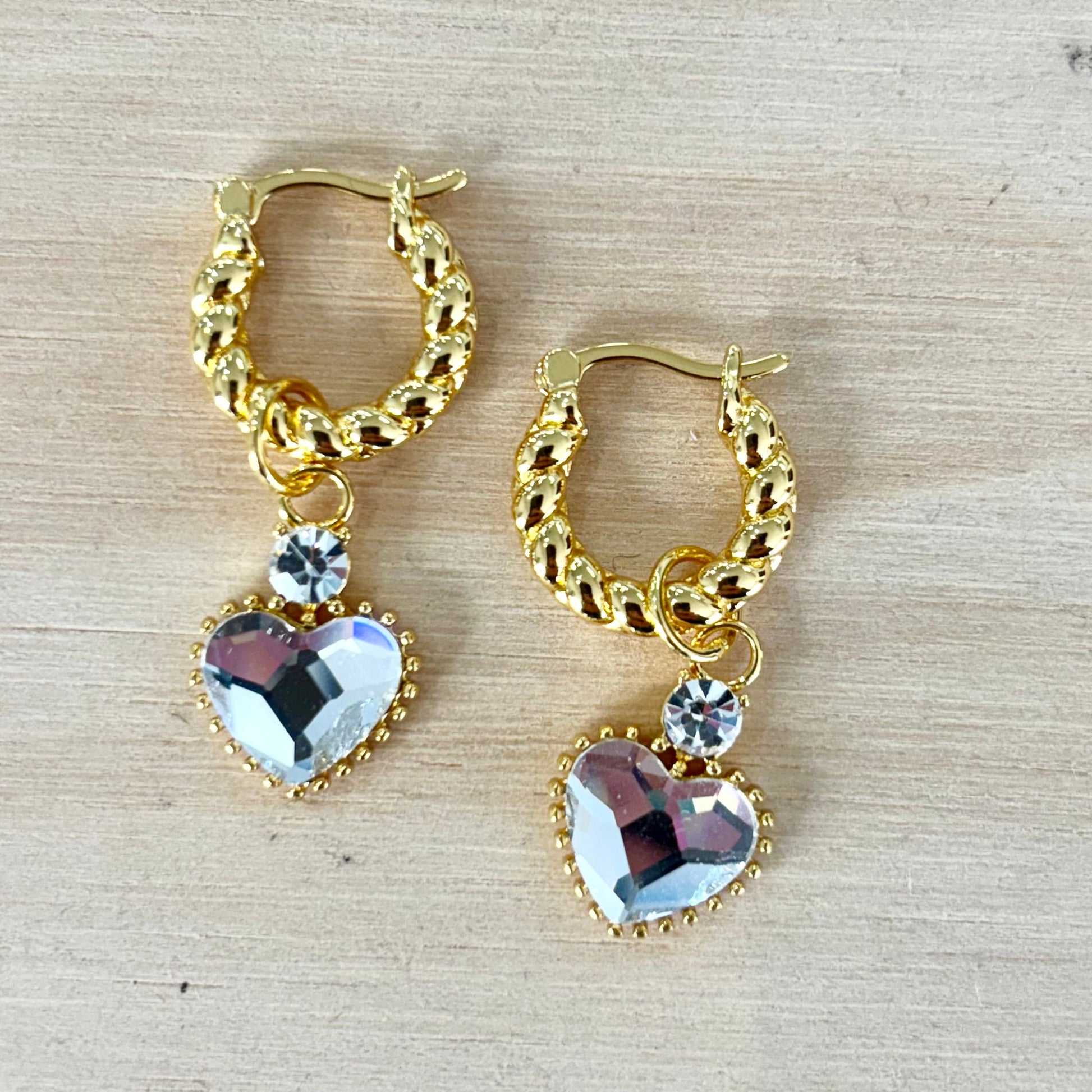 By Nouck By Nouck Twist Hoop Charm Earrings