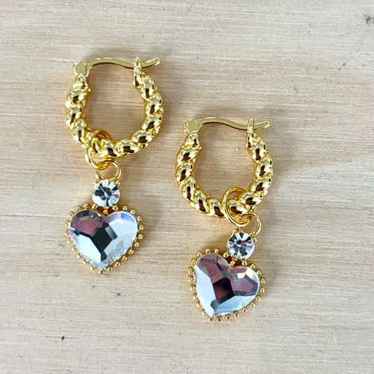 By Nouck By Nouck Twist Hoop Charm Earrings