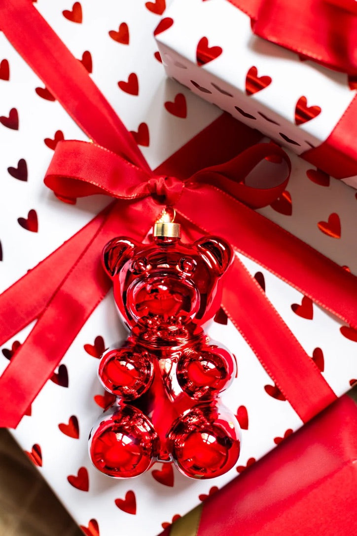 CRYSTAL HAZE CRYSTAL HAZE Nostalgia Bear Ornament BLUSHING RED