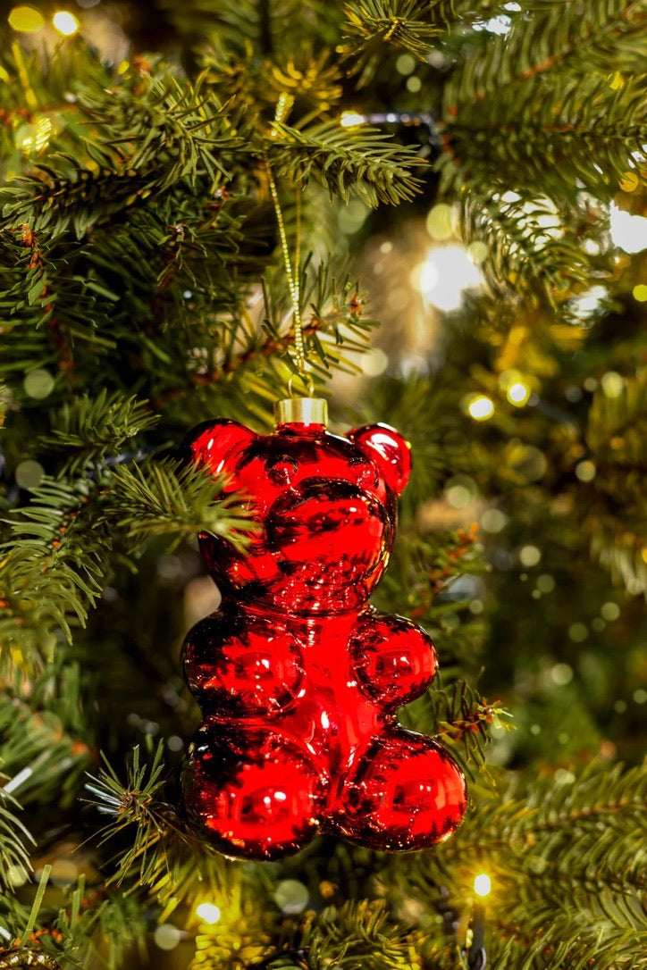 CRYSTAL HAZE CRYSTAL HAZE Nostalgia Bear Ornament BLUSHING RED