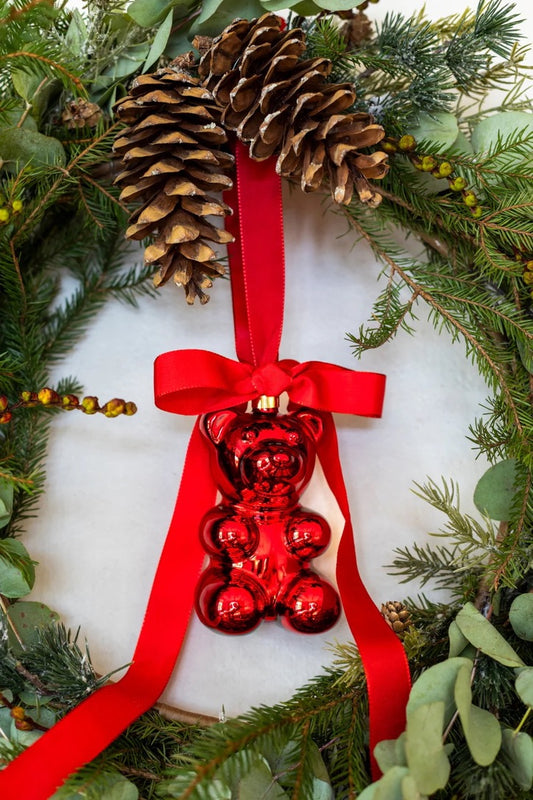 CRYSTAL HAZE CRYSTAL HAZE Nostalgia Bear Ornament BLUSHING RED