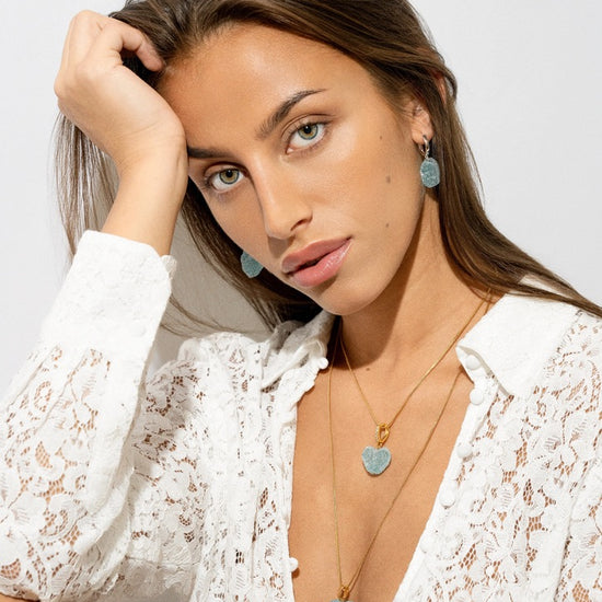 CRYSTAL HAZE CRYSTAL HAZE Jelly Heart Hoops BABY BLUE