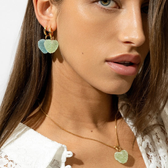 CRYSTAL HAZE CRYSTAL HAZE Jelly Heart Hoops BABY BLUE