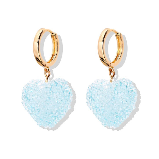 CRYSTAL HAZE CRYSTAL HAZE Jelly Heart Hoops BABY BLUE