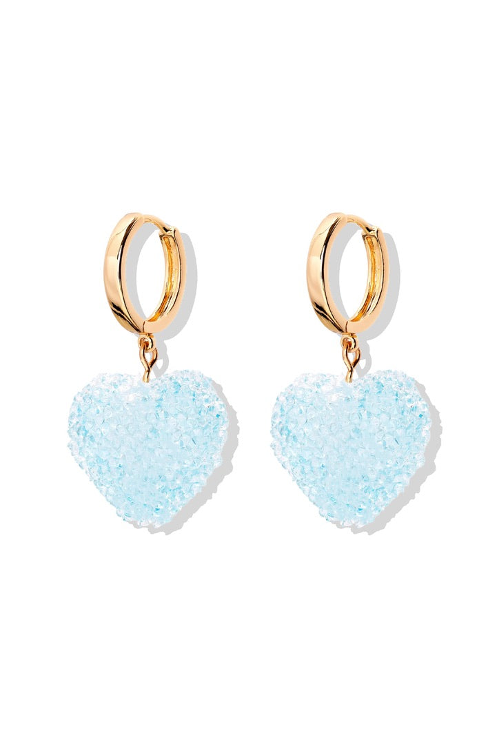 CRYSTAL HAZE CRYSTAL HAZE Jelly Heart Hoops BABY BLUE