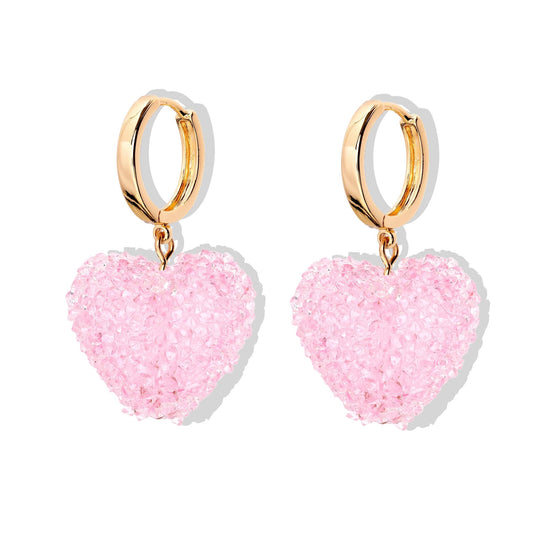 CRYSTAL HAZE CRYSTAL HAZE Jelly Heart Hoops BABY PINK