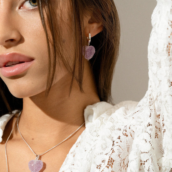 CRYSTAL HAZE CRYSTAL HAZE Jelly Heart Hoops TUTTIFRUTTI