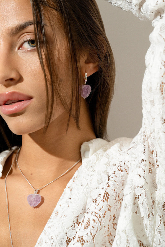 CRYSTAL HAZE CRYSTAL HAZE Jelly Heart Hoops TUTTIFRUTTI