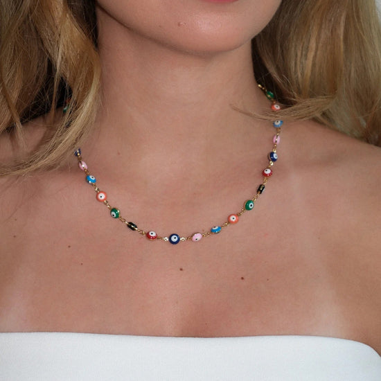 CRYSTAL HAZE CRYSTAL HAZE Evil Eye Rainbow Necklace