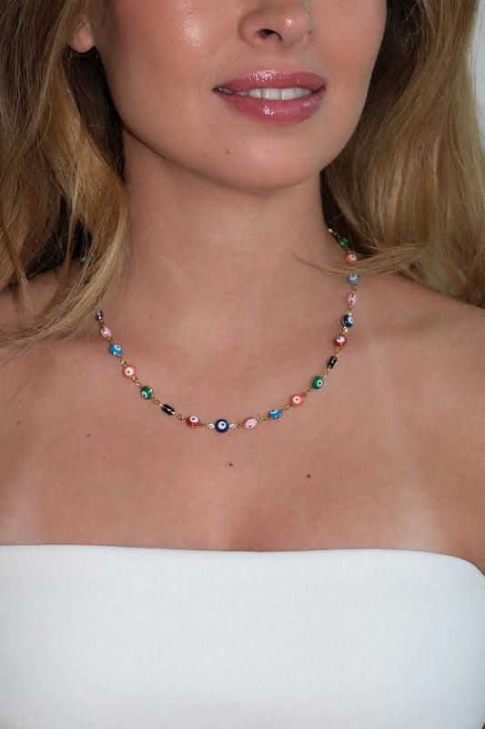 CRYSTAL HAZE CRYSTAL HAZE Evil Eye Rainbow Necklace
