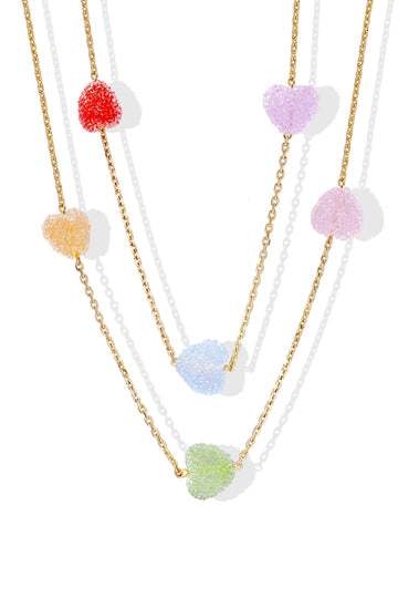 CRYSTAL HAZE CRYSTAL HAZE Jelly Heart Layering Necklace