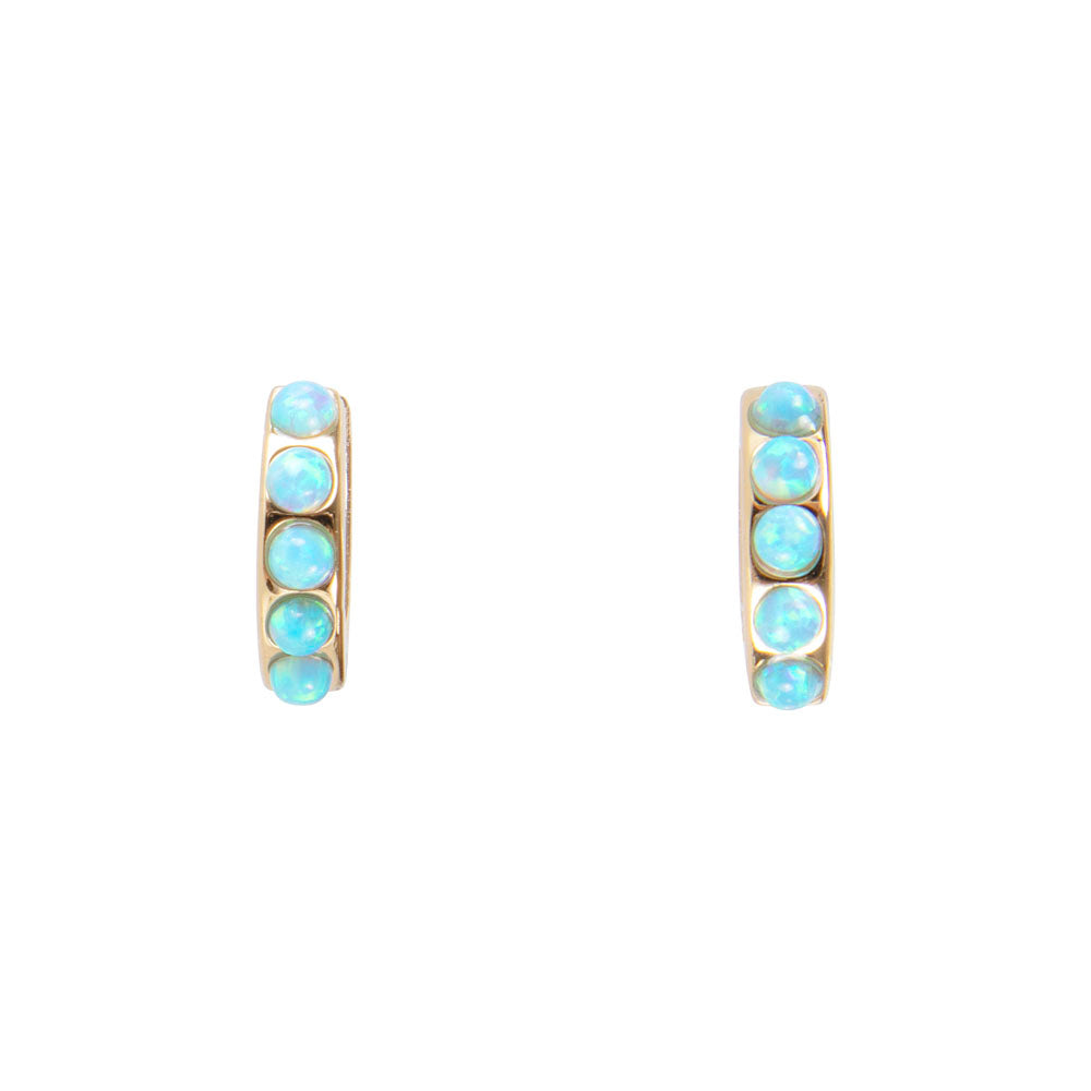 FAIRLEY FAIRLEY Blue Opal Crystal Huggie