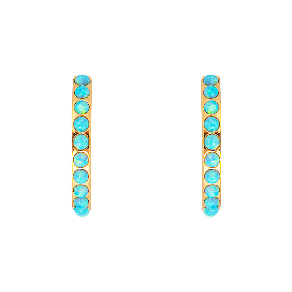 FAIRLEY FAIRLEY Blue Opal Crystal Maxi Hoop