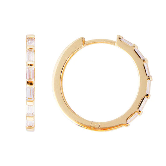 FAIRLEY FAIRLEY Crystal Baguette Maxi Hoop