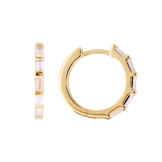 FAIRLEY FAIRLEY Crystal Baguette Midi Hoop
