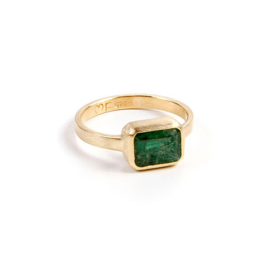 FAIRLEY FAIRLEY Emerald Deco Ring