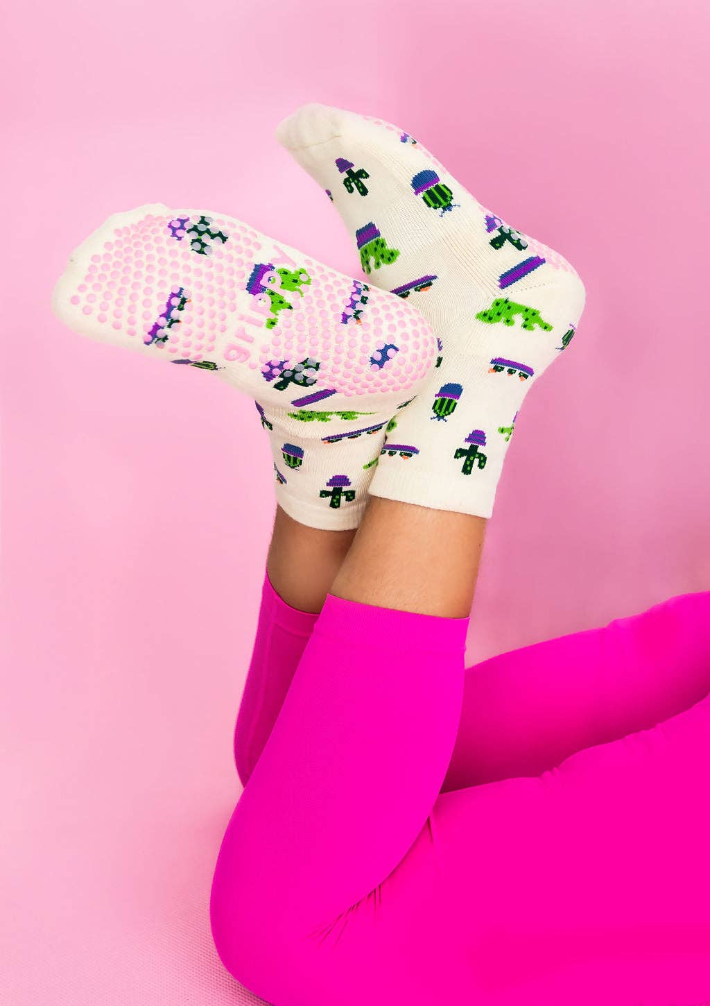Grippy GRIPPY Cactus Grippy Sock: S/M - Up to size 8 women's AU sizing