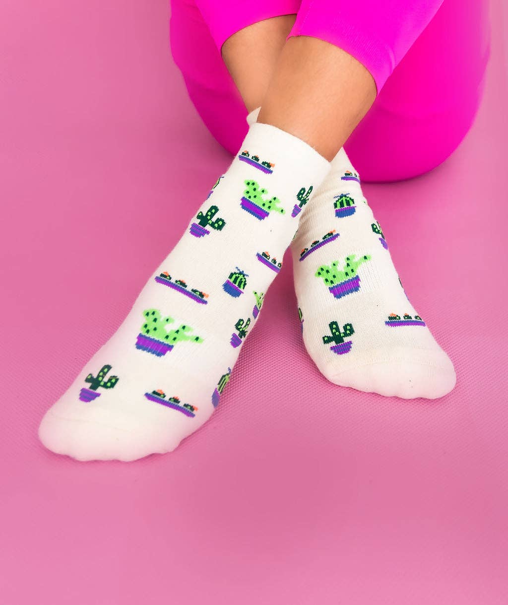 Grippy GRIPPY Cactus Grippy Sock: S/M - Up to size 8 women's AU sizing