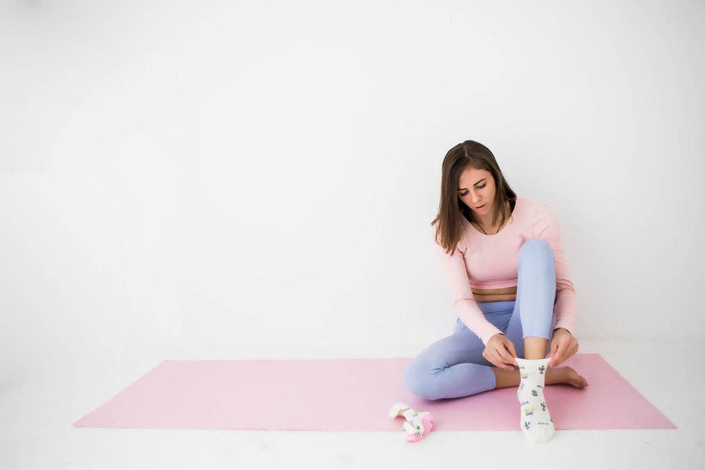 Grippy GRIPPY Cactus Grippy Sock: S/M - Up to size 8 women's AU sizing