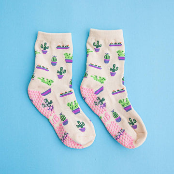 Grippy GRIPPY Cactus Grippy Sock: S/M - Up to size 8 women's AU sizing