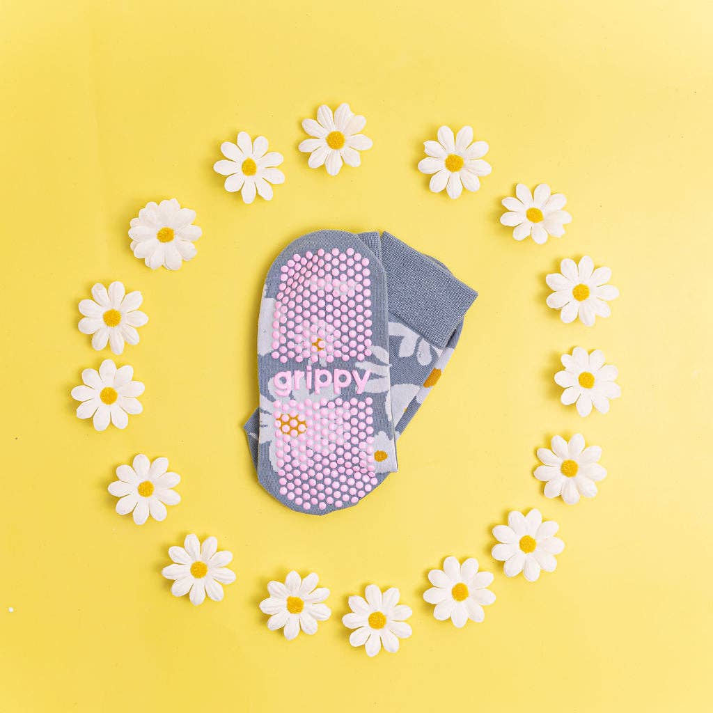 Grippy GRIPPY Daisy Crew Grippy Sock: S/M - Up to size 8 women's AU sizing