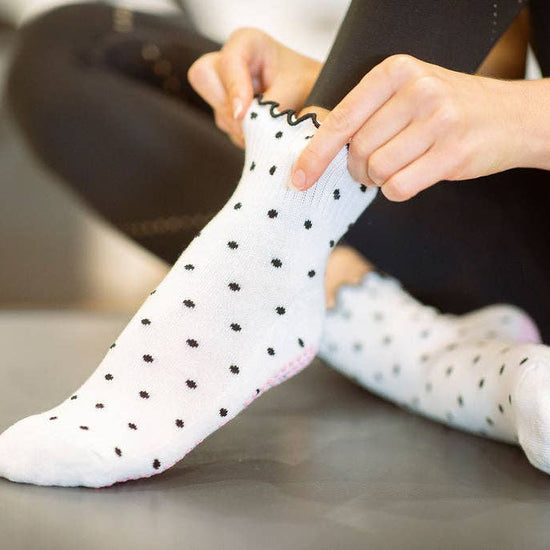 Grippy GRIPPY Dotty Grippy Socks: Black / S/M - Up to size 8 women's AU