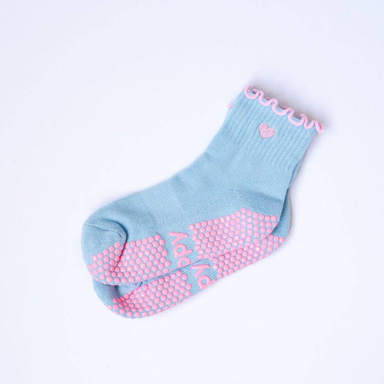 Grippy GRIPPY Pastel Ankle Frill Grippy Socks: Lilac + Mint Frill / M/L - Size 8.5 to 10 women's AU