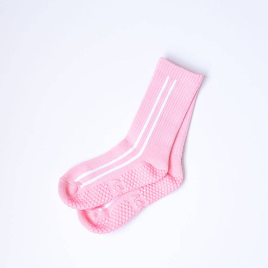 Grippy GRIPPY Sidestripe Crew Grippy Socks: Green / S/M - Up to size 8 women's AU sizing