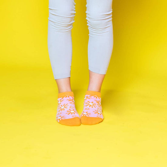 Grippy GRIPPY Sunburst Ankle Grippy Sock: S/M - Up to size 8 women's AU sizing