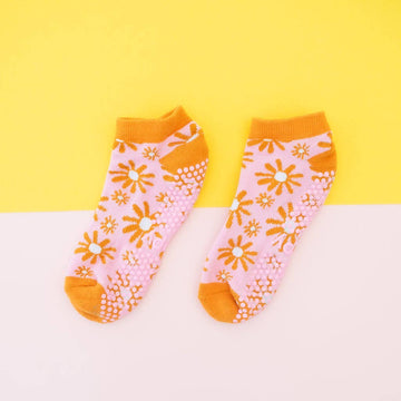 Grippy GRIPPY Sunburst Ankle Grippy Sock: S/M - Up to size 8 women's AU sizing