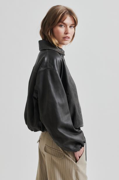 SECOND FEMALE SECOND FEMALE Lato Leather Bomber Jacket