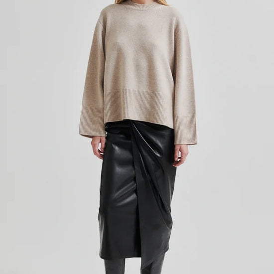 SECOND FEMALE SECOND FEMALE Sema Leather Look Skirt