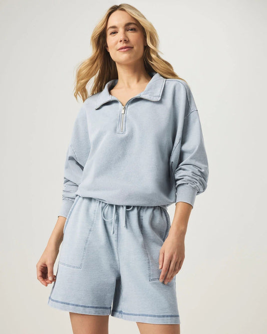 SPLENDID SPLENDID Hayden Terry Qtr Zip Sweat