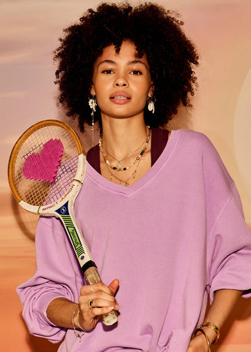 THE UPSIDE Soul Lou V Neck Sweater