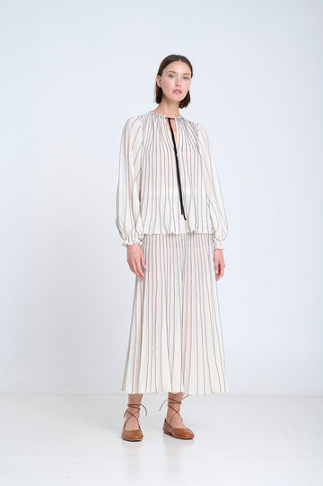 SITA MURT Sun-ray Pleat Knit Blouse