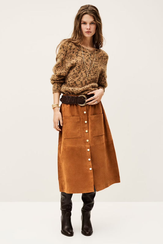 Ba&sh Ba&sh Marie Suede Skirt 42