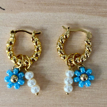 By Nouck By Nouck Twist Hoop Charm Earrings