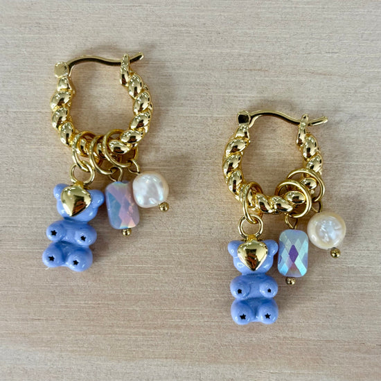 By Nouck By Nouck Twist Hoop Charm Earrings