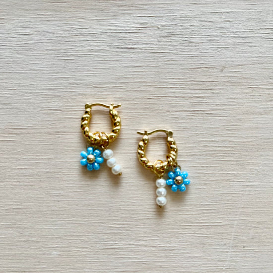 By Nouck By Nouck Twist Hoop Charm Earrings