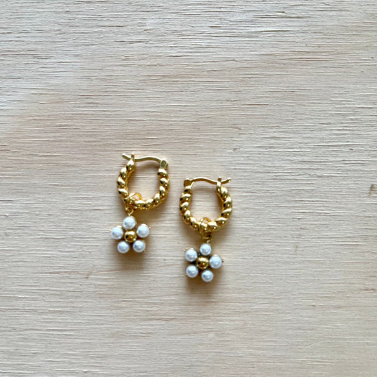 By Nouck By Nouck Twist Hoop Charm Earrings