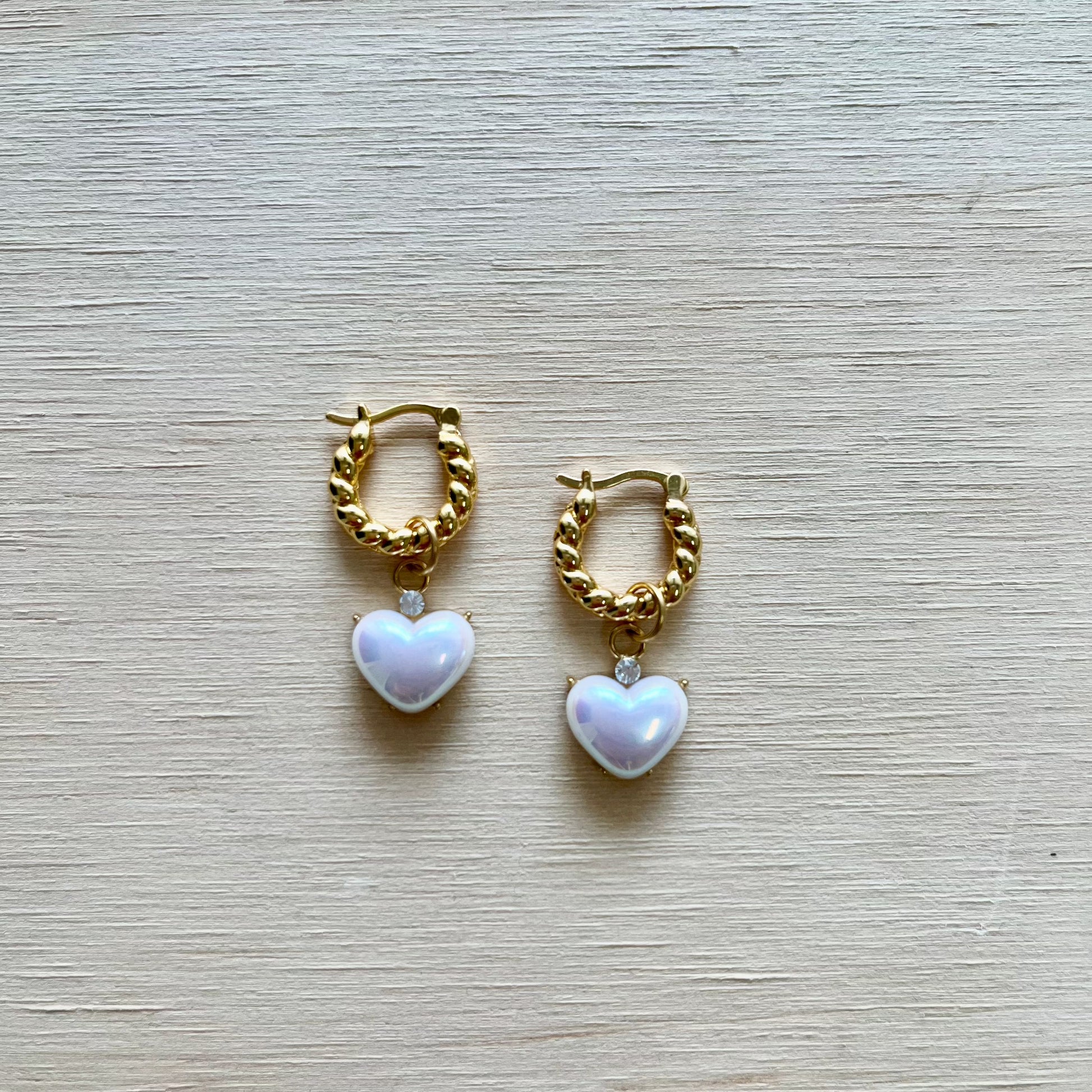 By Nouck By Nouck Twist Hoop Charm Earrings