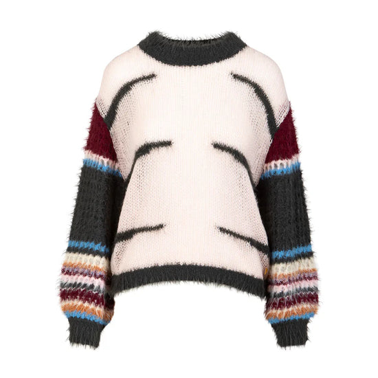 Coster Copenhagen COSTER COPENHAGEN Stripe Knit With Crochet Sleeves