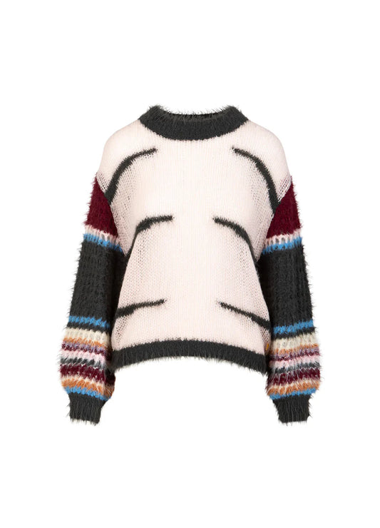 Coster Copenhagen COSTER COPENHAGEN Stripe Knit With Crochet Sleeves