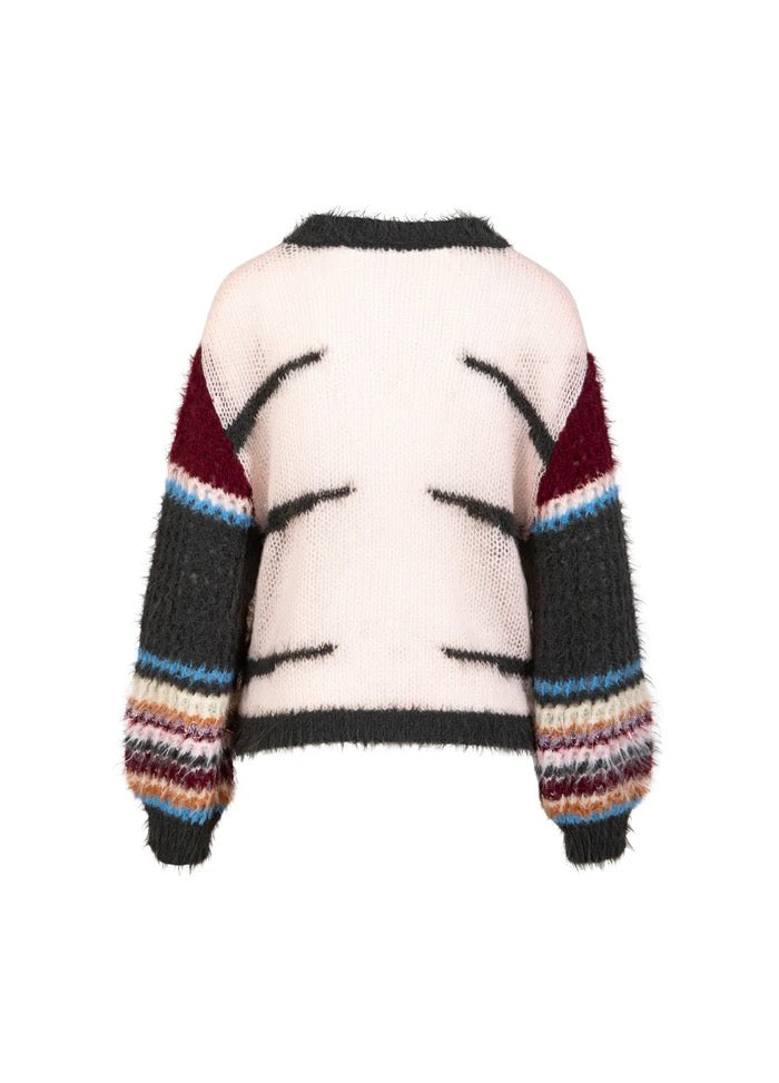 Coster Copenhagen COSTER COPENHAGEN Stripe Knit With Crochet Sleeves