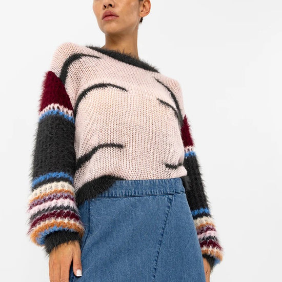 Coster Copenhagen COSTER COPENHAGEN Stripe Knit With Crochet Sleeves