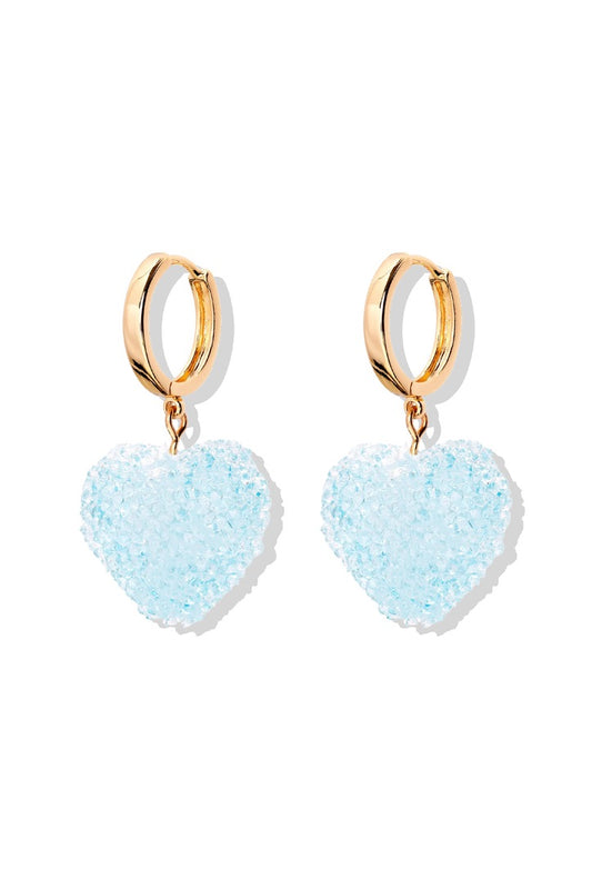 CRYSTAL HAZE CRYSTAL HAZE Jelly Heart Hoops BABY BLUE