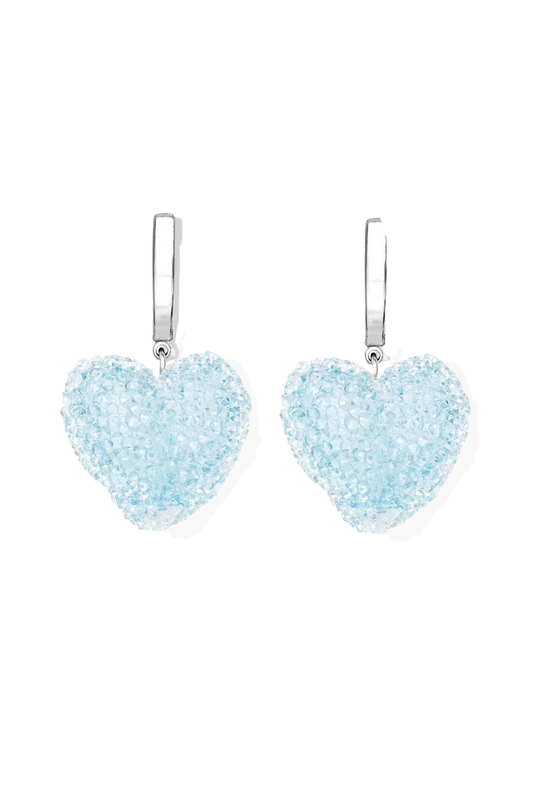 CRYSTAL HAZE CRYSTAL HAZE Jelly Heart Hoops BABY BLUE