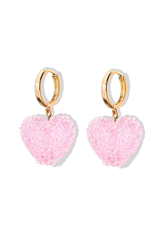 CRYSTAL HAZE CRYSTAL HAZE Jelly Heart Hoops BABY PINK