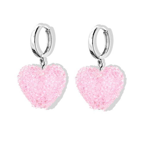 CRYSTAL HAZE CRYSTAL HAZE Jelly Heart Hoops BABY PINK