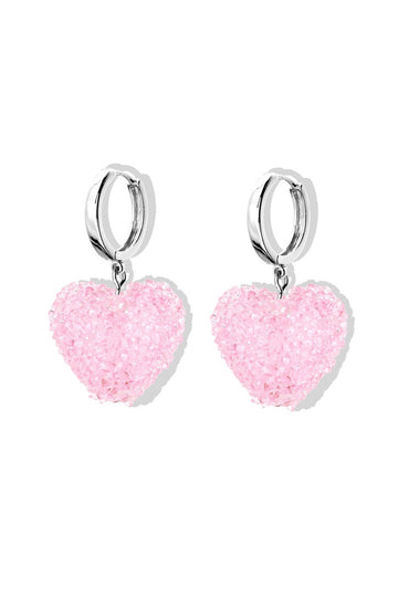 CRYSTAL HAZE CRYSTAL HAZE Jelly Heart Hoops BABY PINK